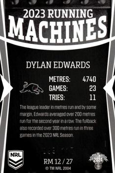 2024 NRL Traders Titanium - Running Machines #RM12 Dylan Edwards Back
